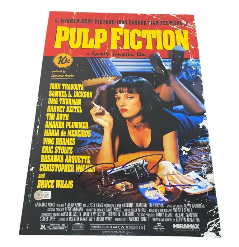 Quentin Tarantino Signed Autograph 12x18 Photo Poster Pulp Fiction Beckett BAS