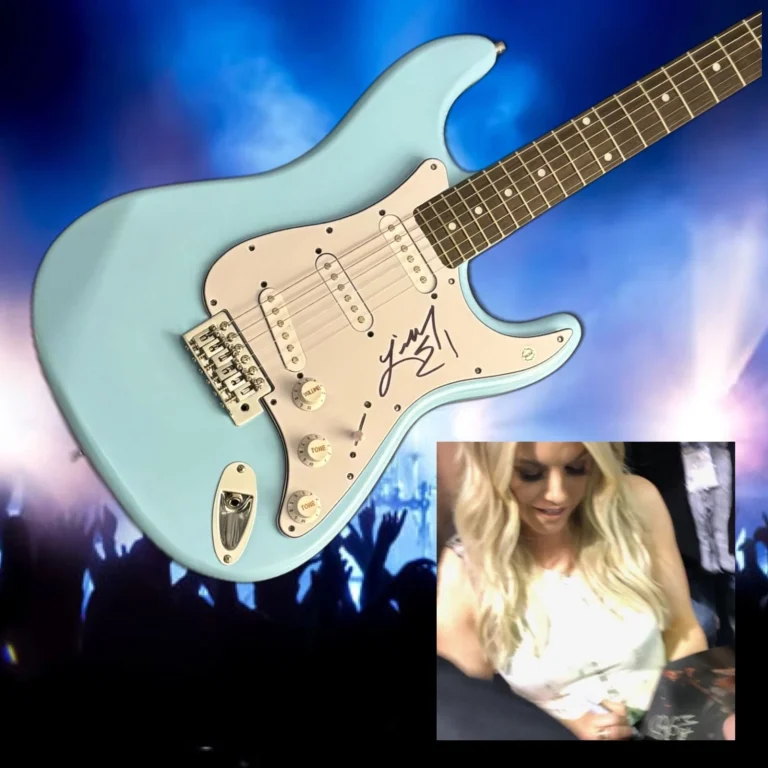 GFA What Happens in a Small Town * LINDSAY ELL * Chitarra Elettrica Firmata COA