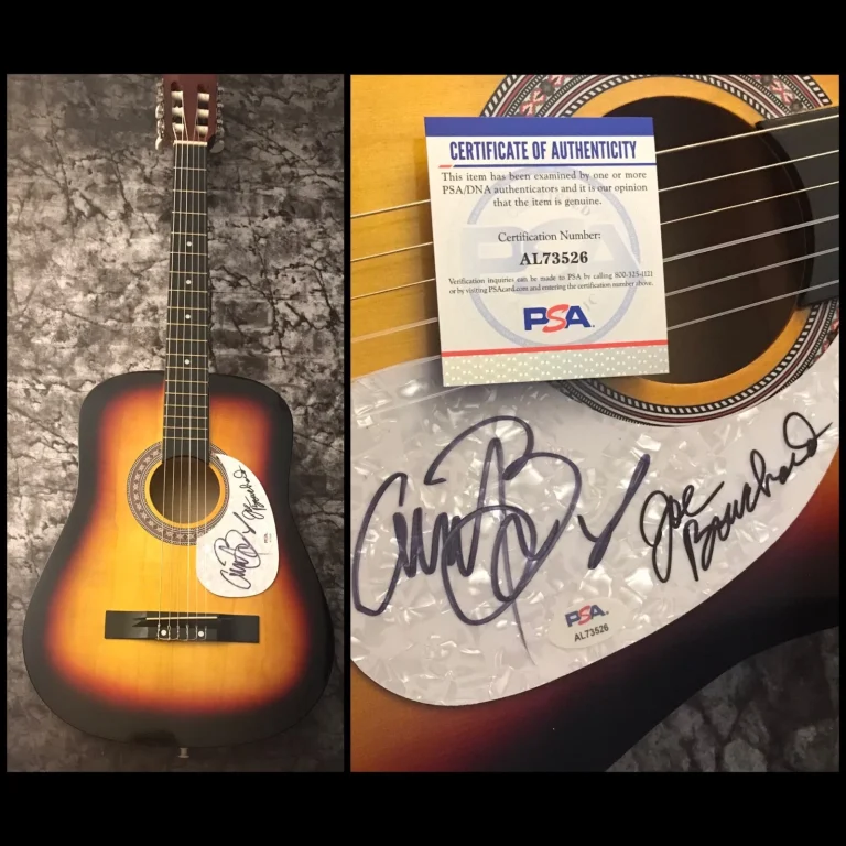 PSA Joe & Albert Bouchard BLUE OYSTER CULT Signed Acoustic Guitar COA