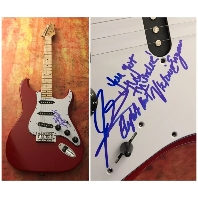 GFA Jason & Victoria Evigan ELEPHANT HEART Signed Electric Guitar PROOF COA