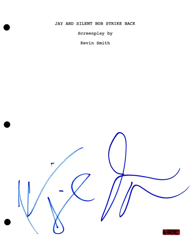 Jay and Silent Bob KEVIN SMITH & JASON MEWES Signed Full Movie Script J3 COA