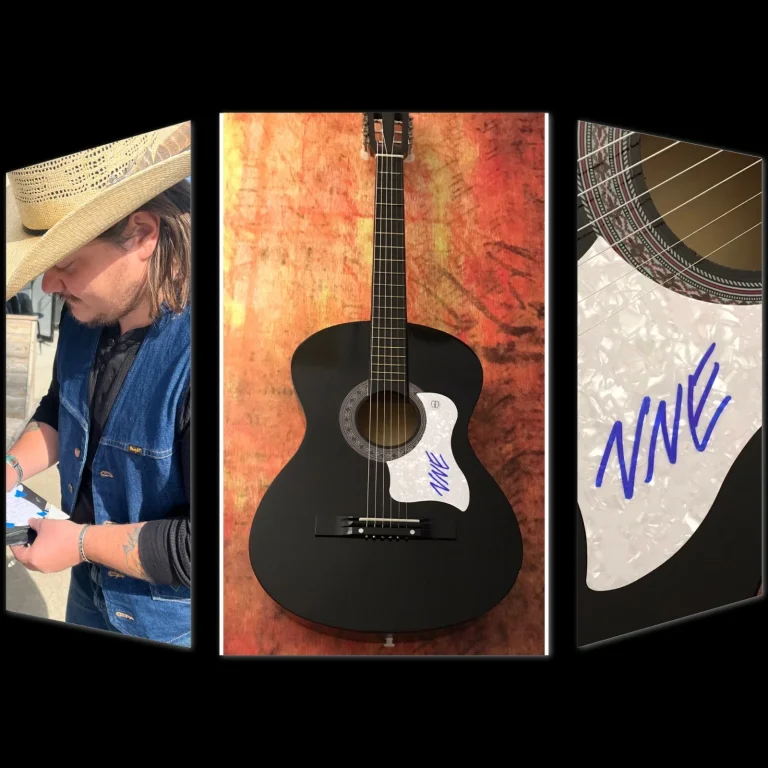 GFA 25 & Wastin' Time VINCENT NEIL EMERSON Signed Acoustic Guitar V4 COA