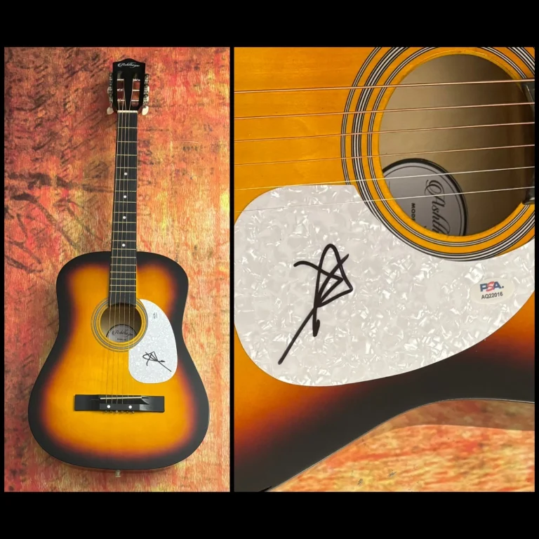 PSA Best Shot Country Star * JIMMIE ALLEN * Chitarra Acustica Firmata COA