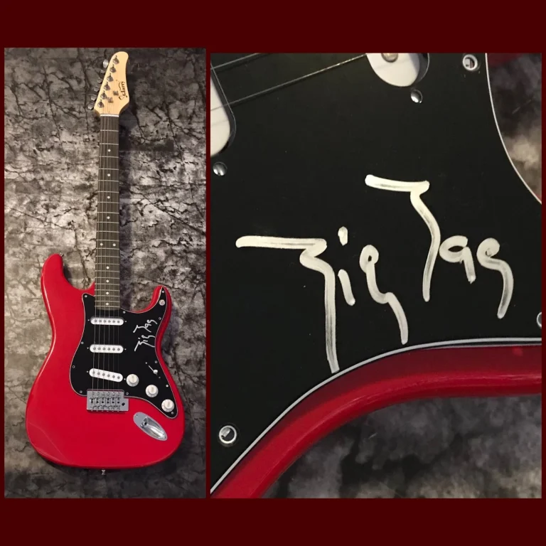 GFA Guns N' Roses * TEDDY ZIG ZAG * Chitarra Elettrica Firmata PROVA COA