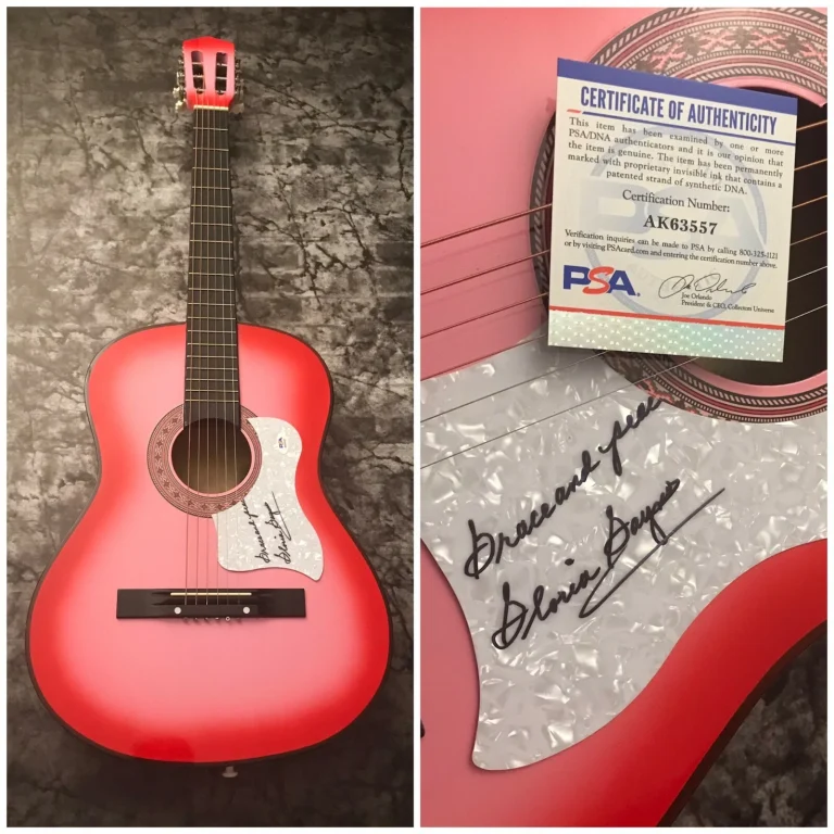 PSA I Will Survive R&B Star * GLORIA GAYNOR * Chitarra Acustica Firmata COA
