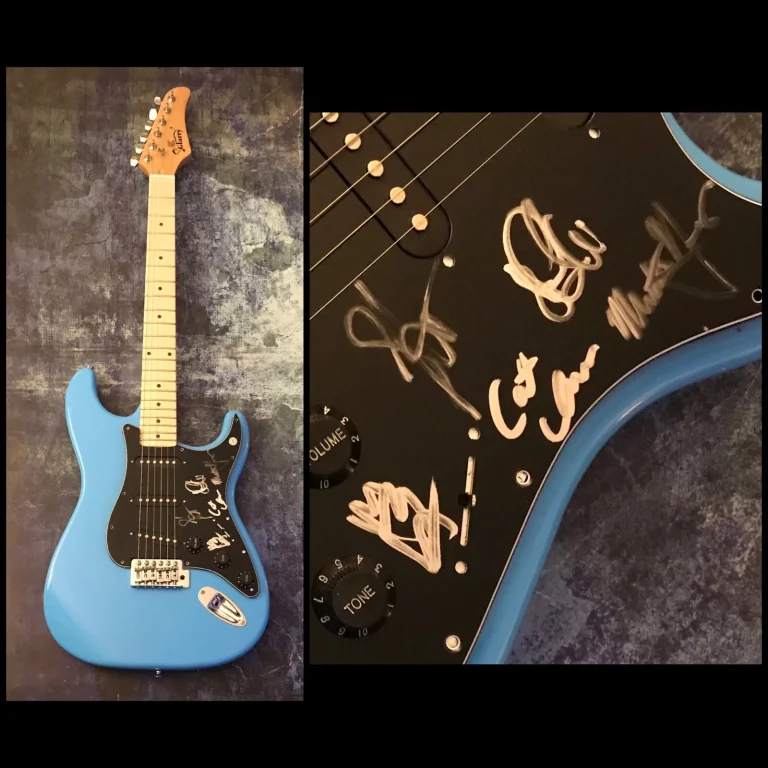 GFA James Petralli X5 Band * DENIM BIANCO * Chitarra Elettrica Firmata W5 COA