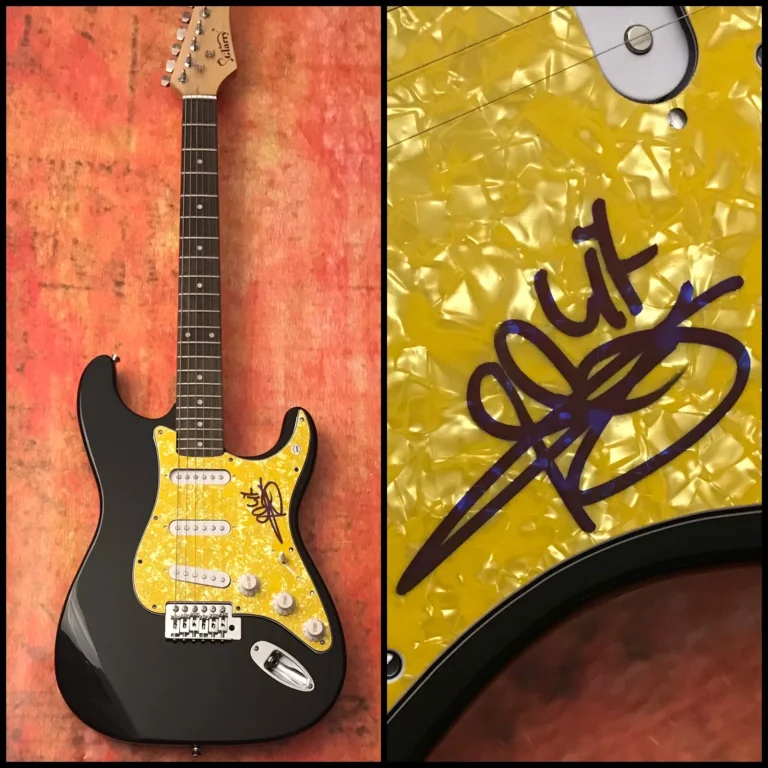 GFA Illuminato Fascia Singer A.Jay Popoff Firmato Elettrico Chitarra AD1 COA