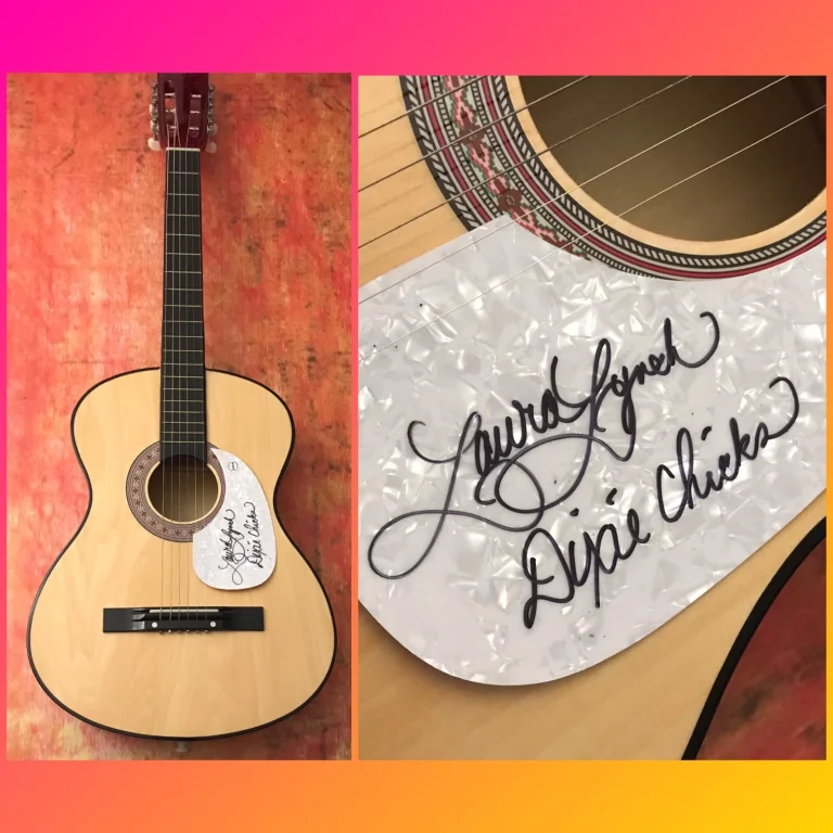 GFA Le Dixie Chicks Originale * LAURA LYNCH * Chitarra Acustica Firmata L3 COA