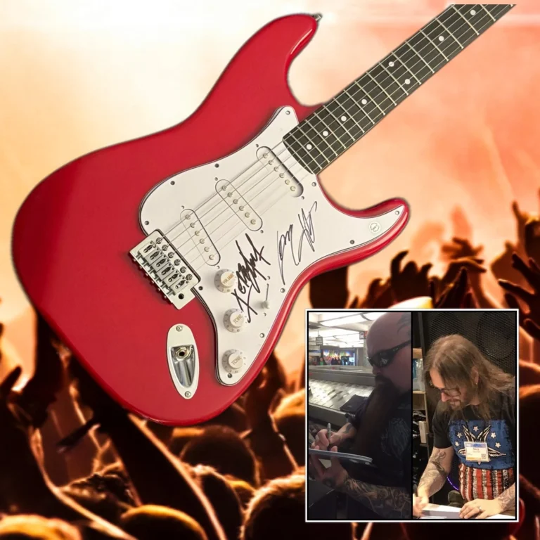 GFA Kerry King e Gary Holt Slayer Fascia Firmato Elettrico Chitarra Proof COA