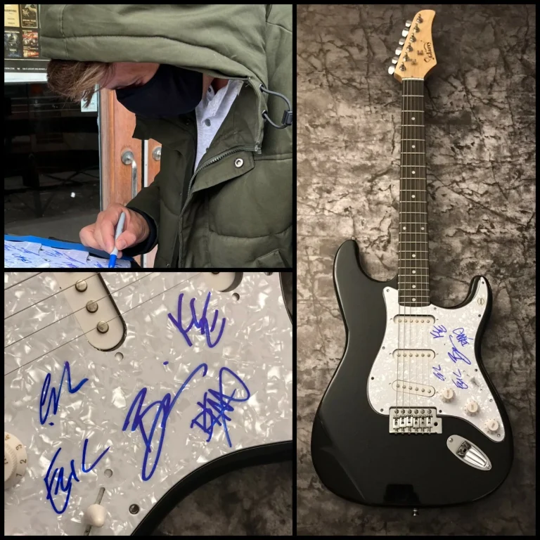 GFA i' Ve Dato Up Su Voi x5 Fascia Reale Amici Firmato Elettrico Chitarra R4 COA