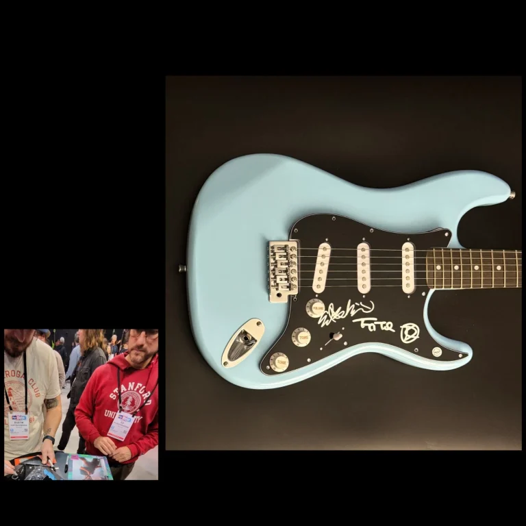 GFA Dustin Kensure x3 Band THRICE Signed Electric Guitar PROOF COA