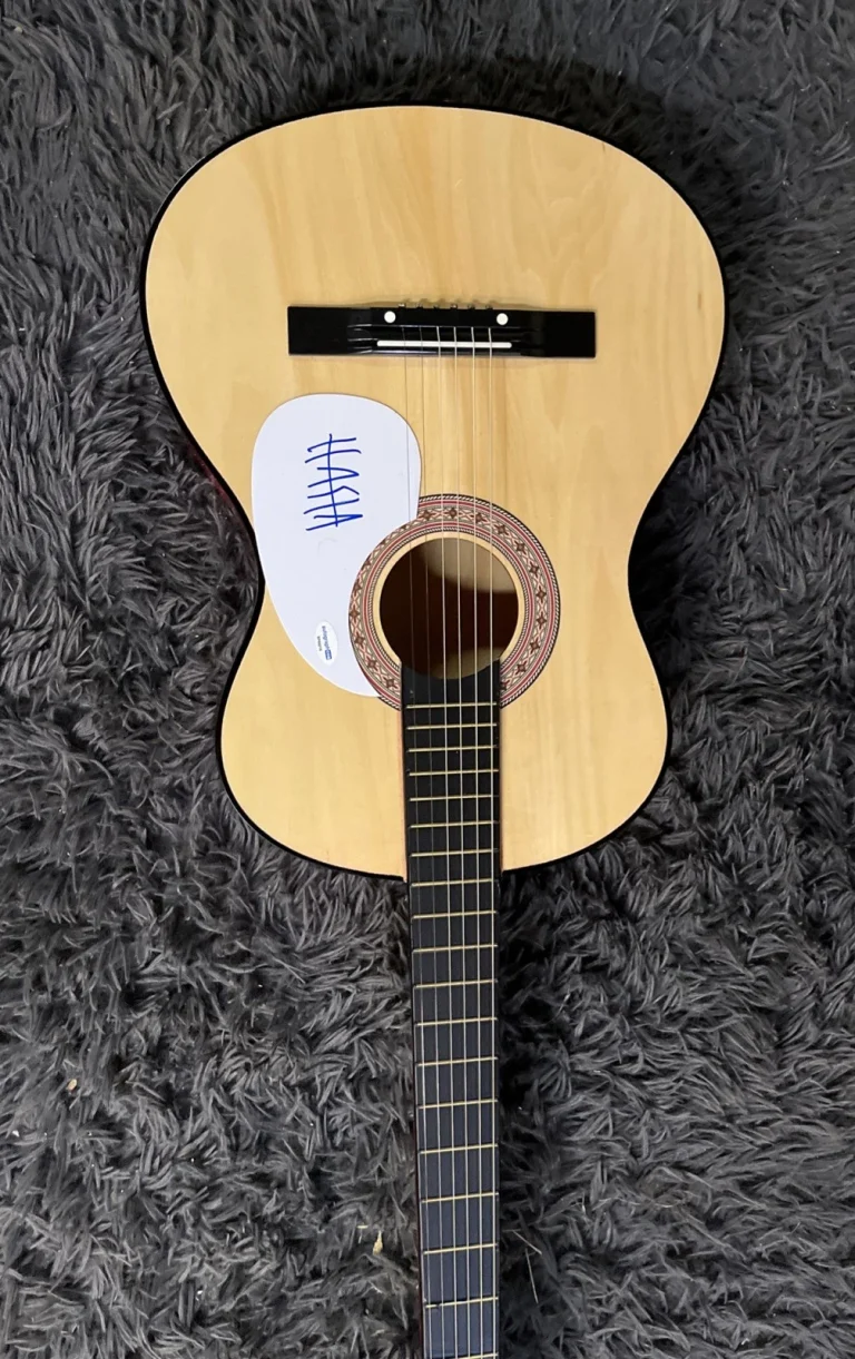 JIMMIES CHICKEN SHACK JIMMI HAHA SIGNED AUTOGRAPHED 38” ACOUSTIC GUITAR ACOA