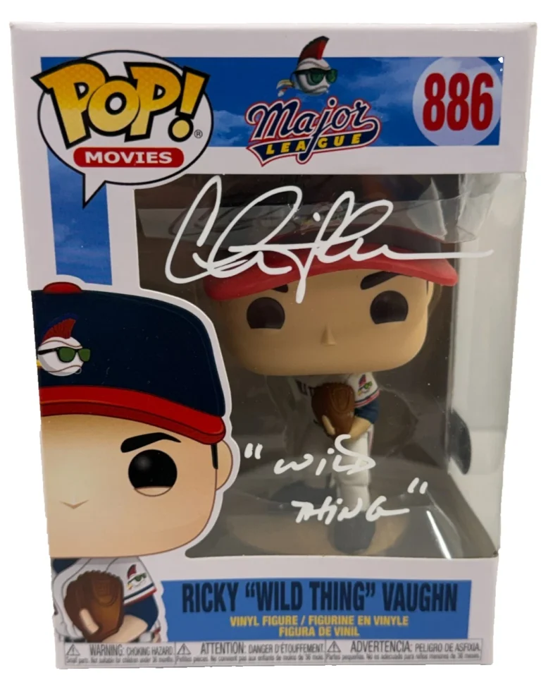 Charlie Sheen Signed Funko Major League Wild Thing Autograph Beckett Witness