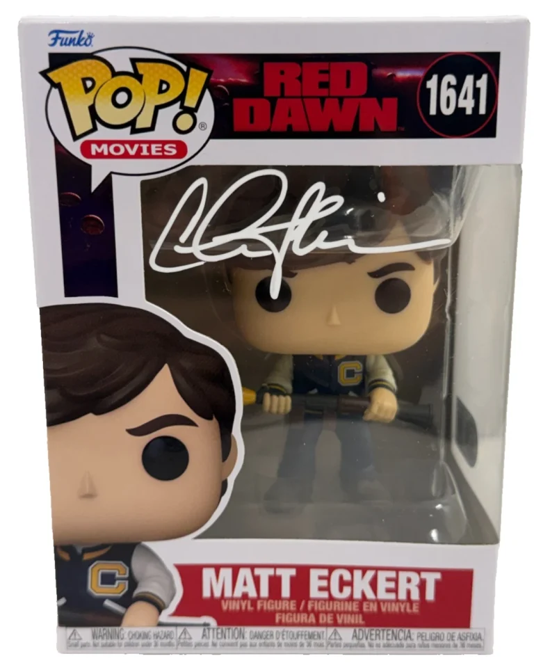 Charlie Sheen Signed Funko Matt Eckert Red Dawn Authentic Autograph Beckett