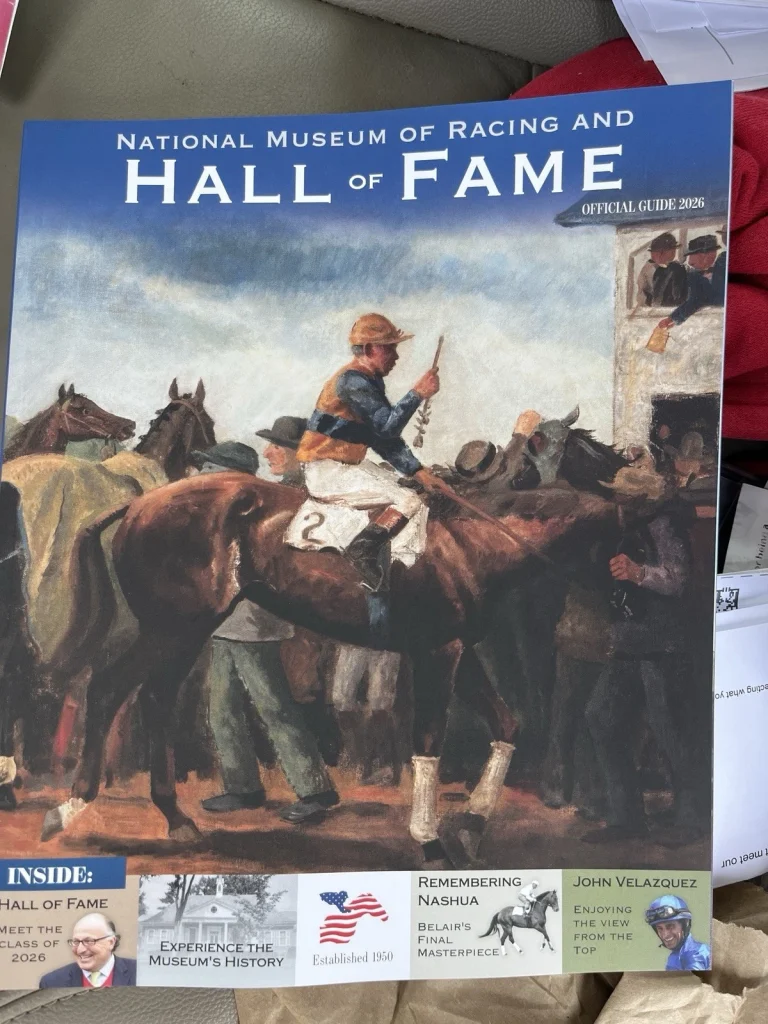 2026 Horse Racing Hall of Fame Program, Gulch, Kona Gold, Clement, Saratoga Rare