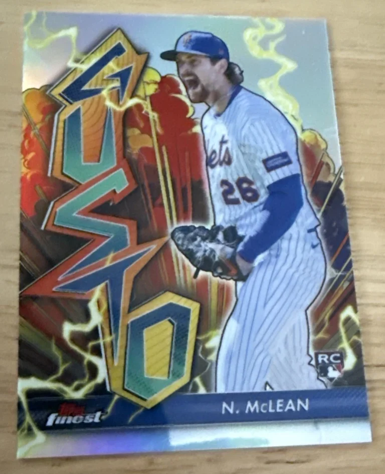 2026 Topps Finest Nolan McLean Rookie RC Gusto SP Case Hit NY Mets