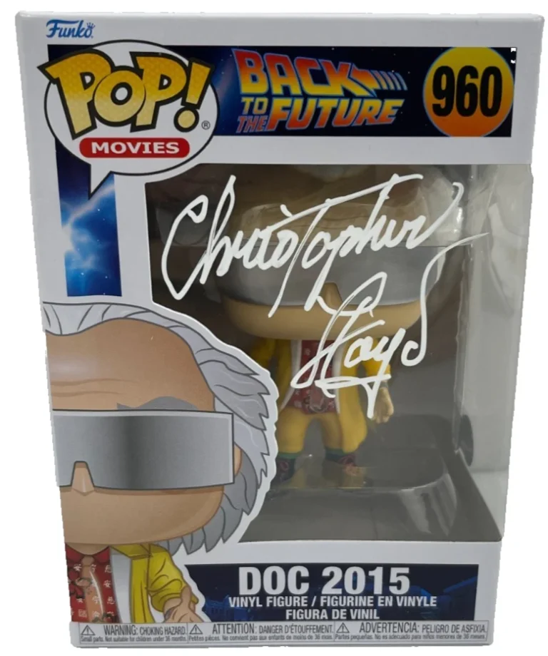Christopher Lloyd Signed Back to the Future Doc Brown Funko Autograph Beckett