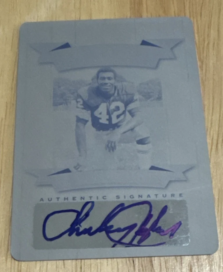 2012 Leaf Legends Of Sport  Auto 1/1  BLACK Plate Charley Taylor Redskins HOF