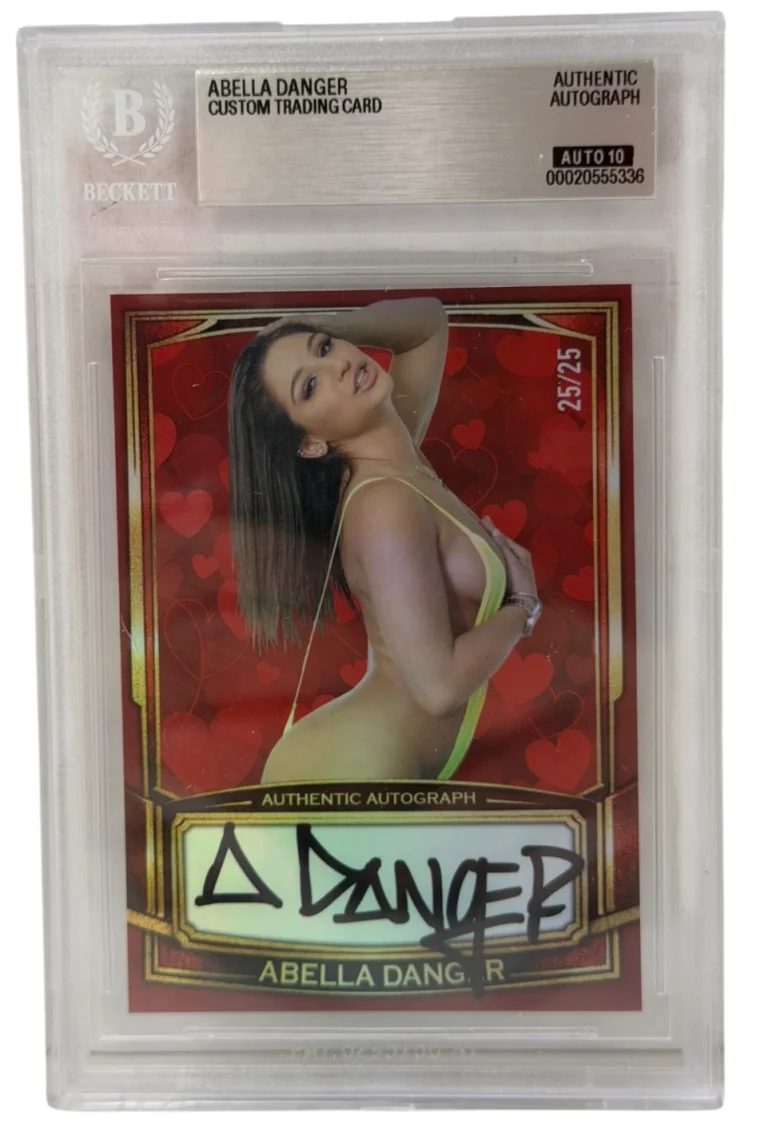 Abella Danger Signed Custom Trading Card Beckett Encapsulated Autograph Grade 10