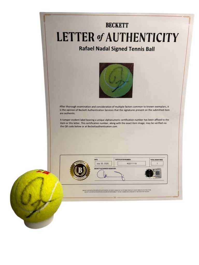 Rafael Nadal Signed Autograph US Open Official Tennis Ball Rafa Beckett BAS LOA
