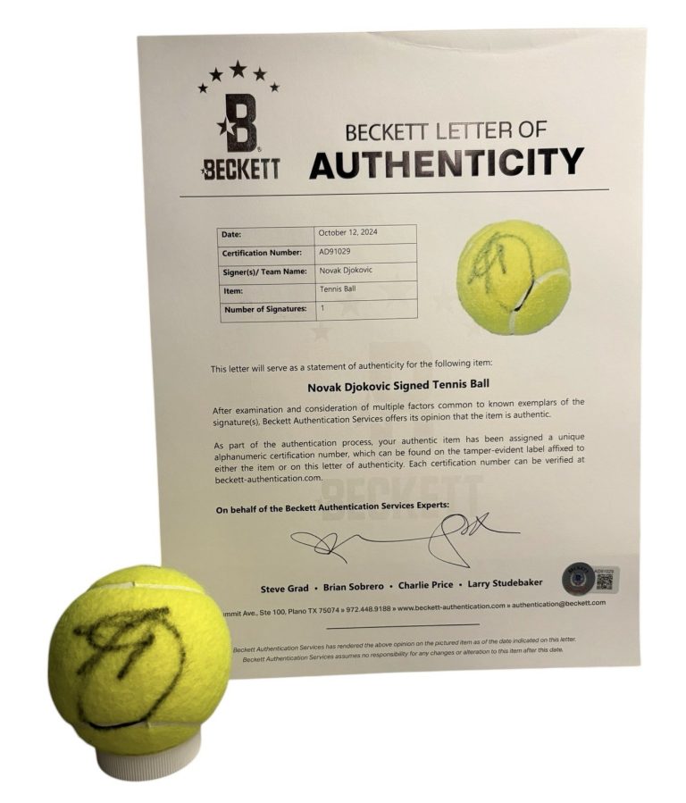 Novak Djokovic Signed Autograph US Open Official Tennis Ball Beckett BAS Proof