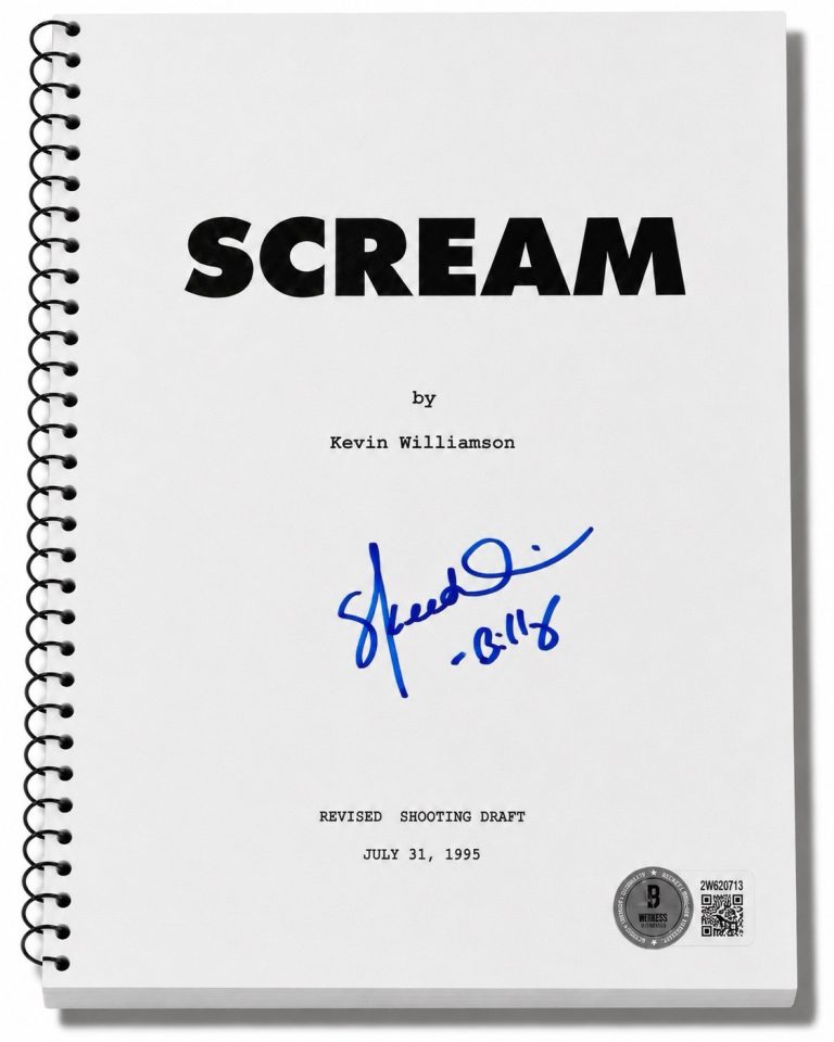 Skeet Ulrich Signed Autograph Scream Full Movie Script Screenplay Beckett BAS