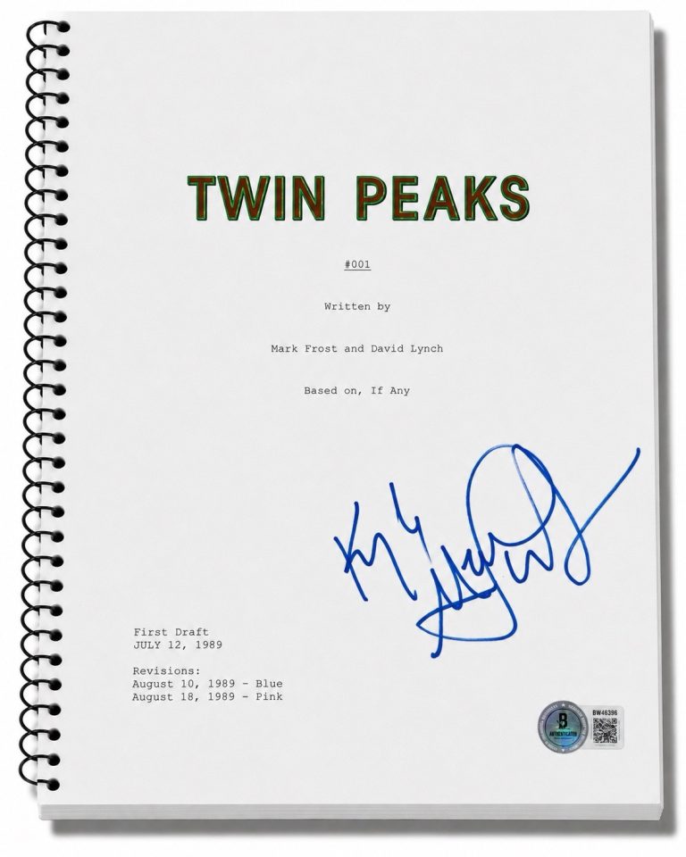 Kyle MacLachlan Signed Autograph Twin Peaks Full Pilot Script Screenplay Beckett