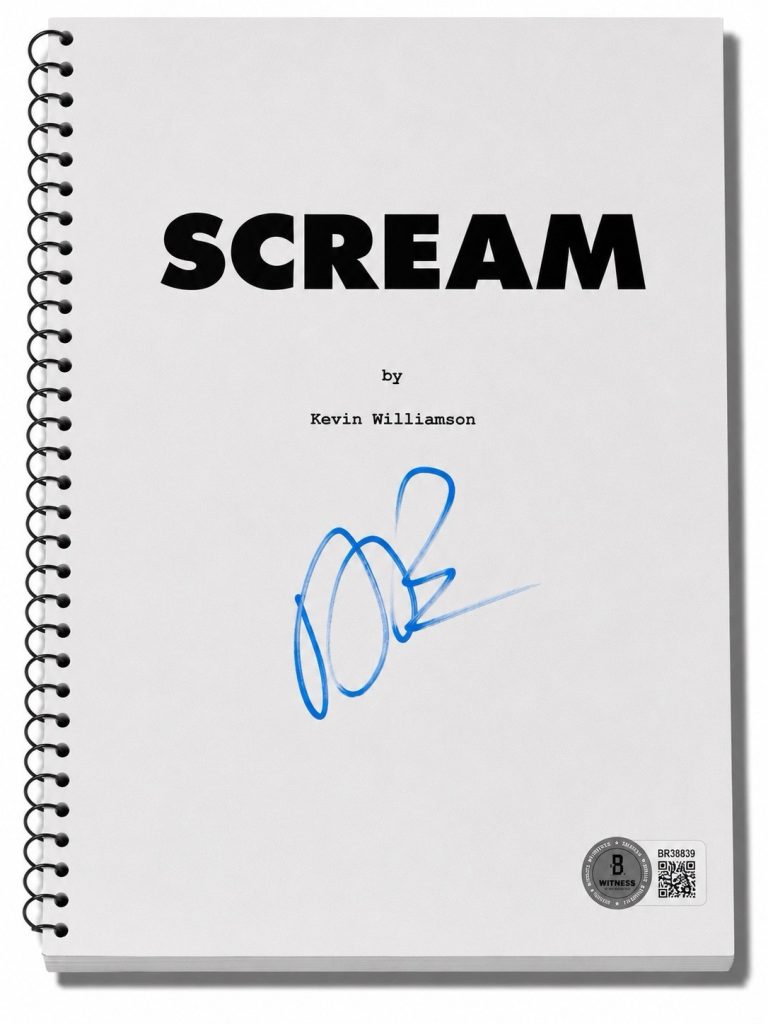 Drew Barrymore Signed Autograph Scream Full Movie Script Screenplay Beckett BAS