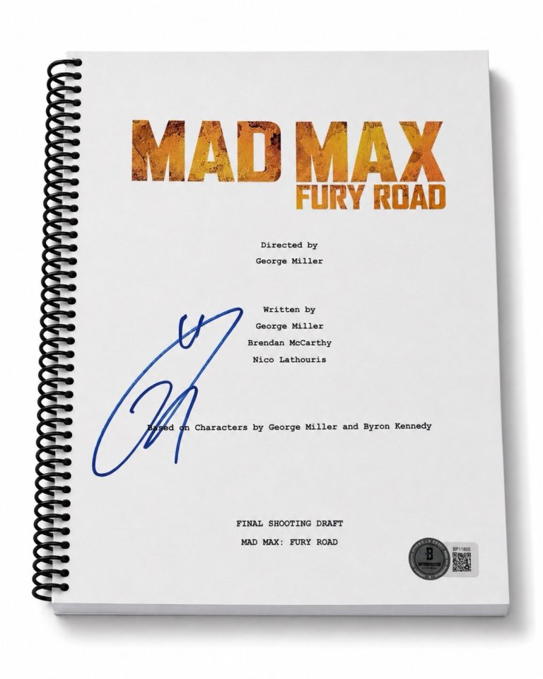 Tom Hardy Signed Autograph Mad Max Fury Road Full Script Screenplay Beckett BAS