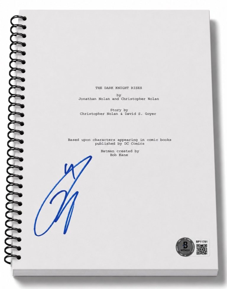 Tom Hardy Signed Autograph The Dark Knight Rises Script Screenplay Bane Beckett