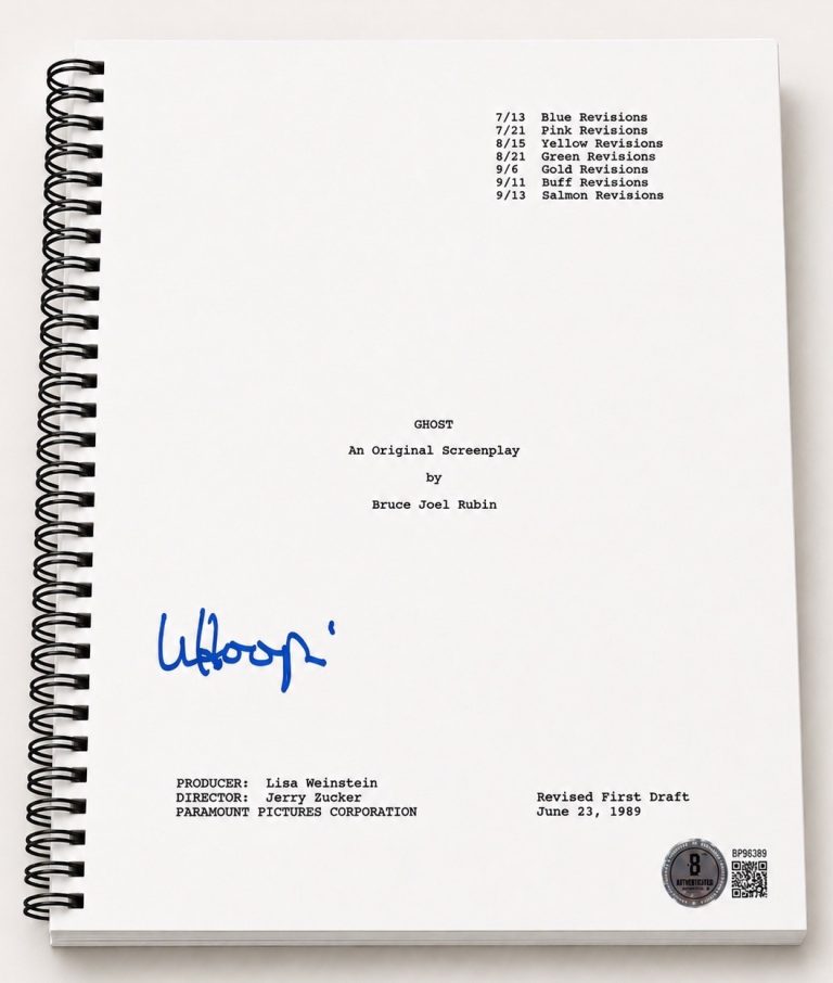 Whoopi Goldberg Signed Autograph Ghost Full Movie Script Screenplay Beckett BAS