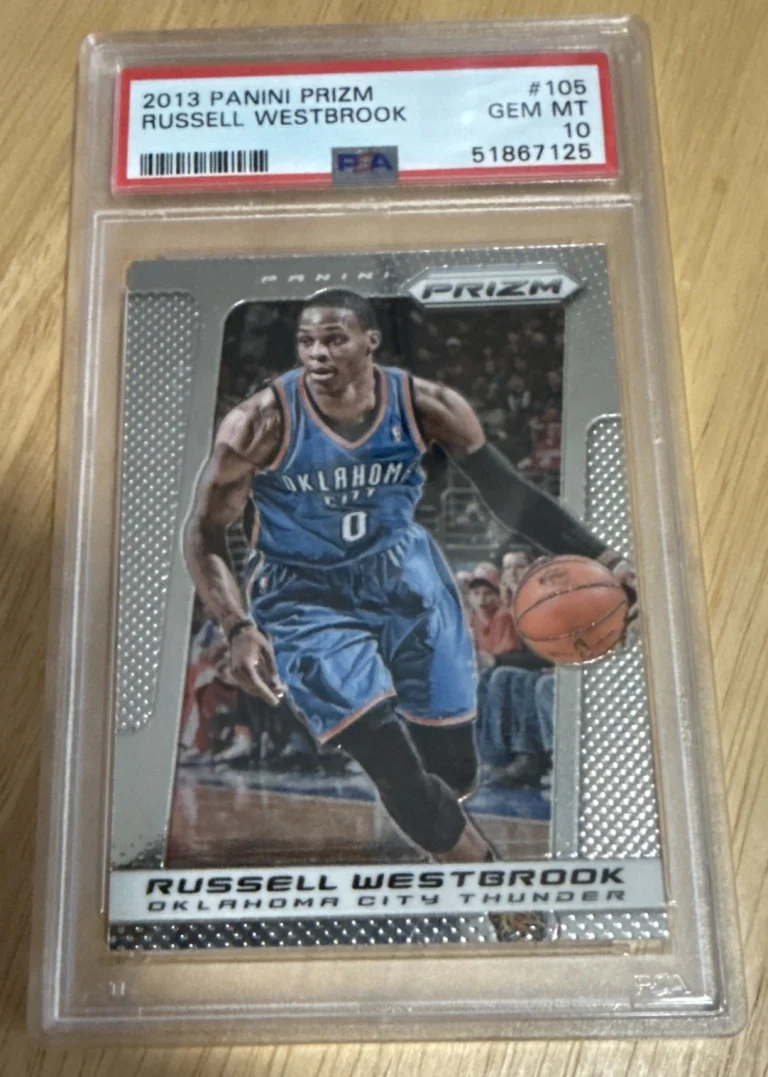 PSA 10 GEM MINT 2013 PANINI PRIZM RUSSELL WESTBROOK #105 THUNDER LAKERS