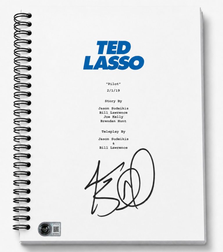 Jason Sudeikis Signed Autograph Ted Lasso Pilot TV Full Episode Script Beckett
