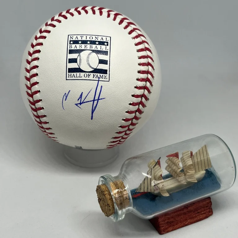 CC Sabathia signed Rawlings HOF Logo Baseball JSA COA Yankees Auto A3475