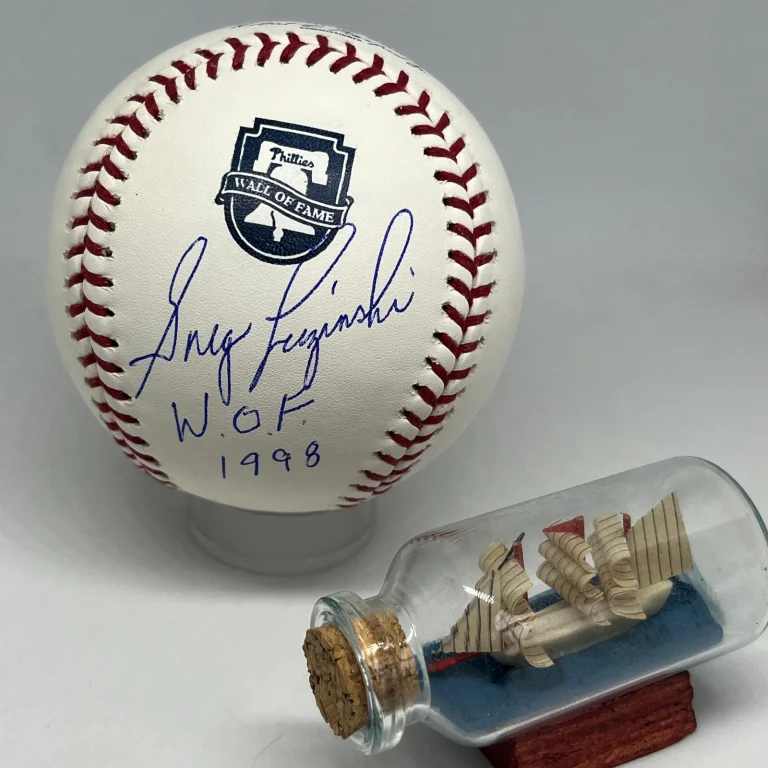 Greg Luzinski signed Rawlings Wall of Fame Logo Baseball JSA Phillies WOF A3436
