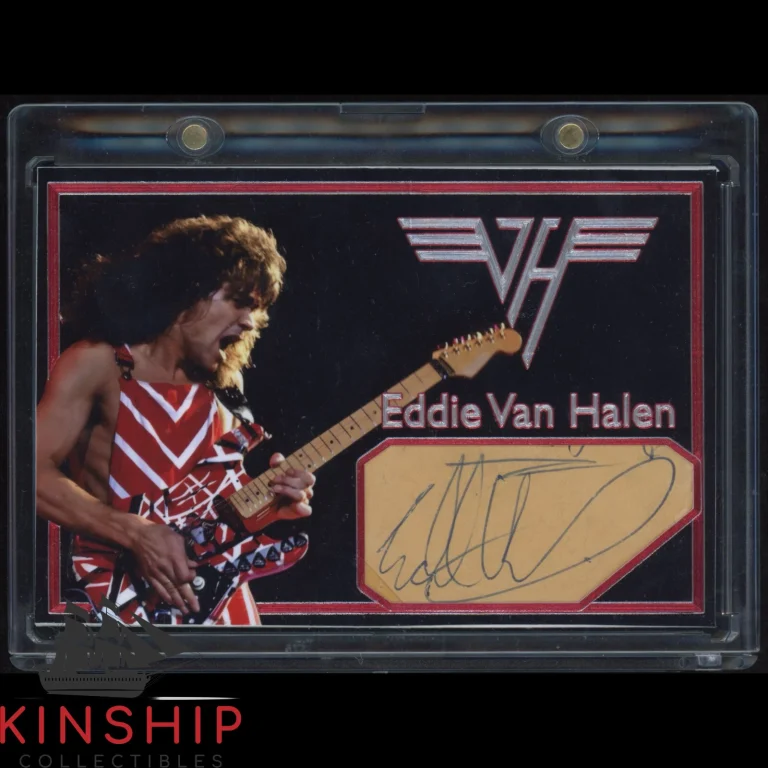 Eddie Van Halen signed Cut Custom Card JSA LOA Rock Music Vintage Auto Z1916