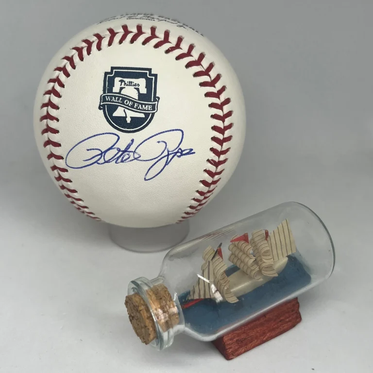 Pete Rose signed Rawlings Phillies Wall of Fame Logo Baseball JSA COA Auto A3481