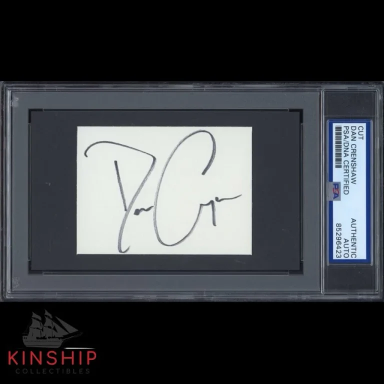 Dan Crenshaw signed cut PSA DNA Slabbed Auto US Rep Texas President Trump C3466