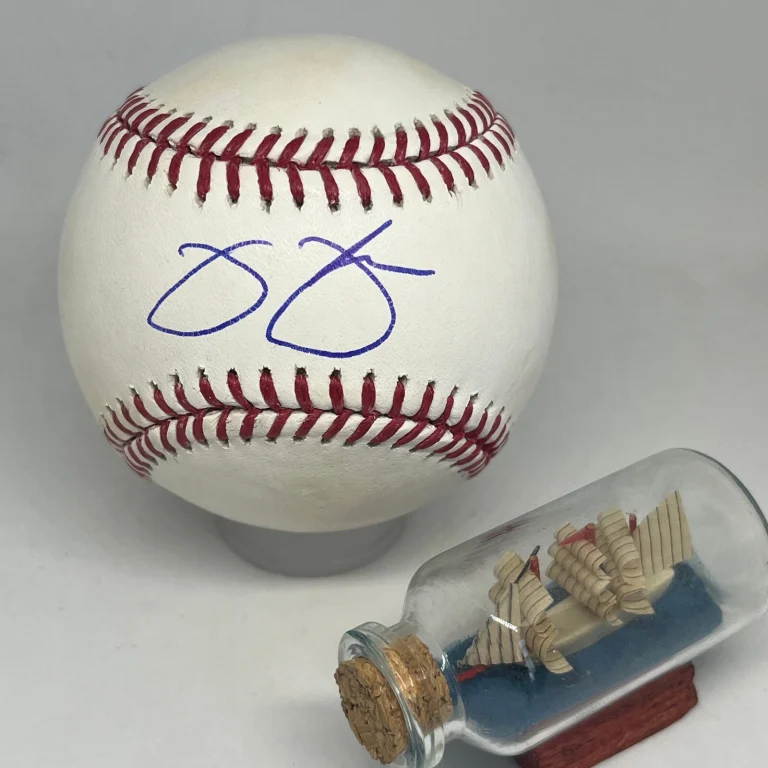 Jimmie Johnson signed Rawlings OML Baseball JSA COA NASCAR Racing Auto A3525