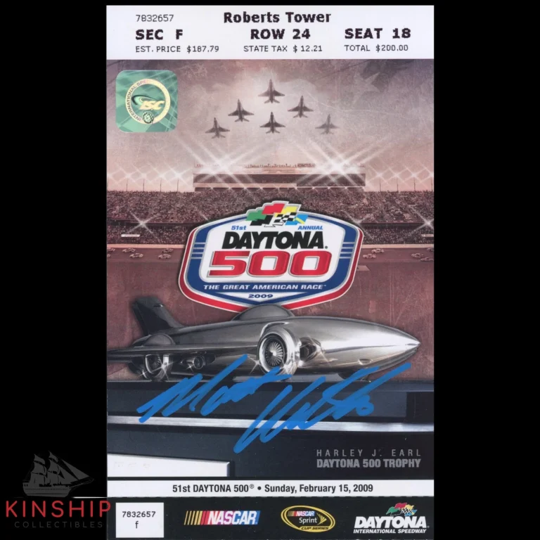 Matt Kenseth signed 2009 Daytona 500 Ticket JSA COA Rare NASCAR Auto Z1942