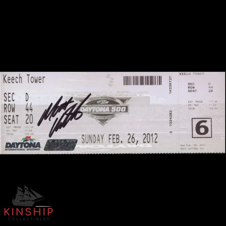 Matt Kenseth signed 2012 Daytona 500 Ticket JSA COA Rare NASCAR Auto Z1938