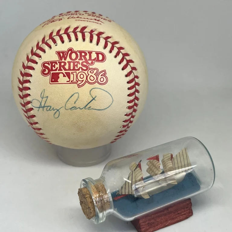 Gary Carter signed Rawlings 1986 World Series Logo Baseball JSA COA Mets A3515