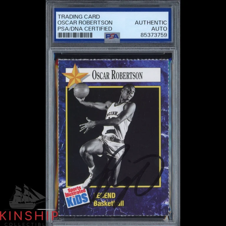 Oscar Robertson signed 1993 S.I. for Kids Card PSA DNA Slabbed HOF Auto C3610