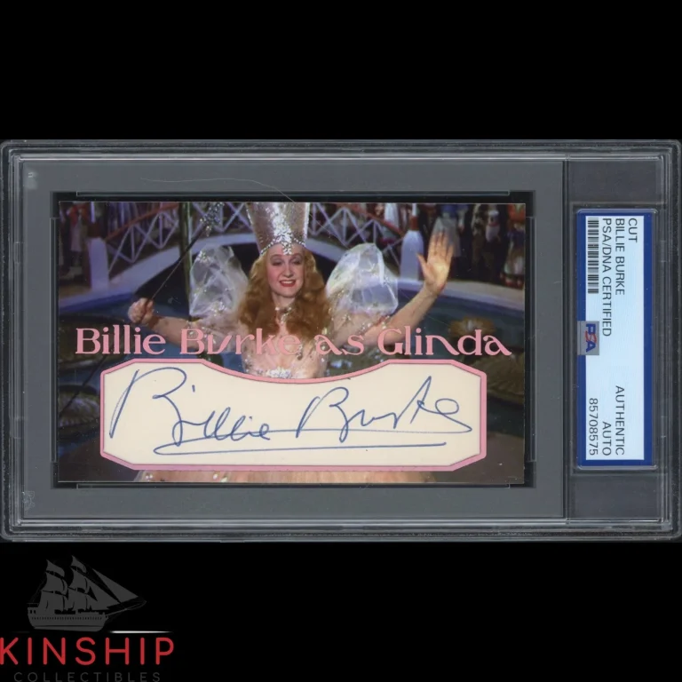 Billie Burke signed Cut 3x5 Custom Card PSA DNA Slab Wizard of Oz Auto C5694