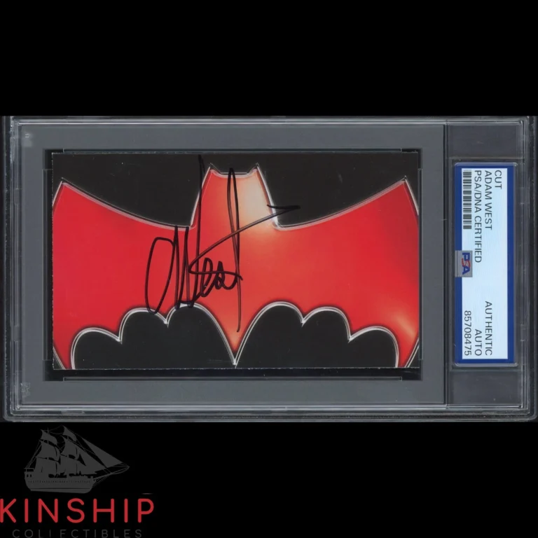Adam West signed 3x5 Cut PSA DNA Slab Actor Batman Auto C5751