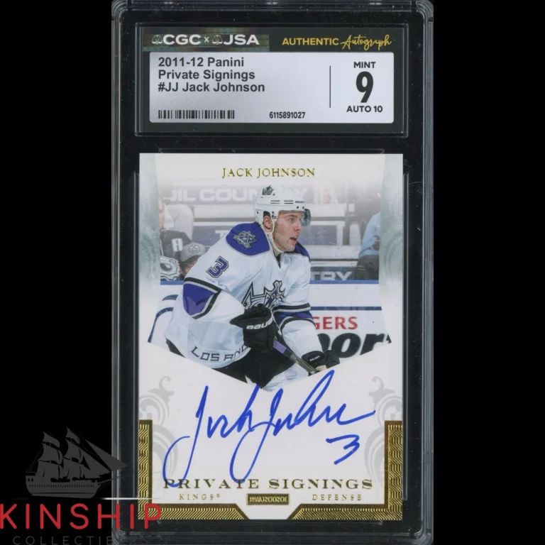 Jack Johnson signed 2011-12 Panini Card JSA CGC Slab Hockey Auto 10 C5853