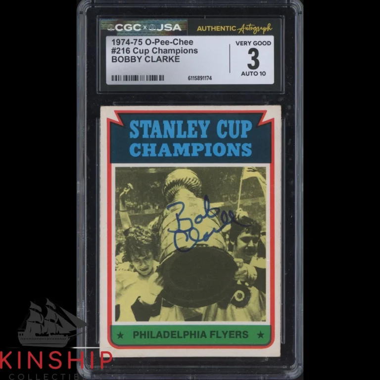 Bobby Clarke signed 1974-75 Topps Card JSA CGC Slab Flyers Hockey Auto C5939