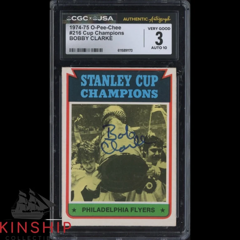 Bobby Clarke signed 1974-75 Topps Card JSA CGC Slab Flyers Hockey Auto C5940
