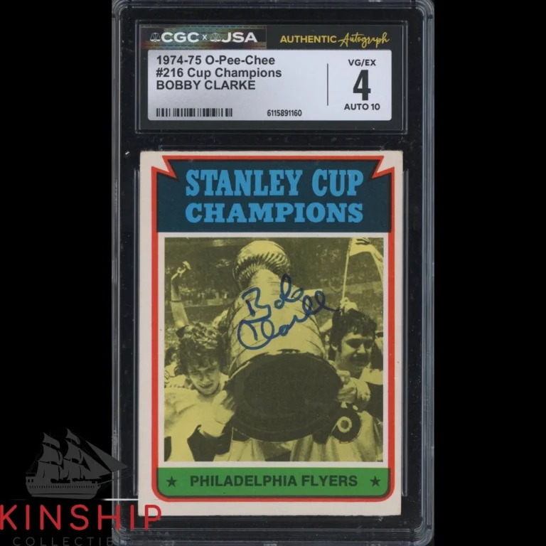 Bobby Clarke signed 1974-75 Topps Card JSA CGC Slab Flyers Hockey Auto C5943