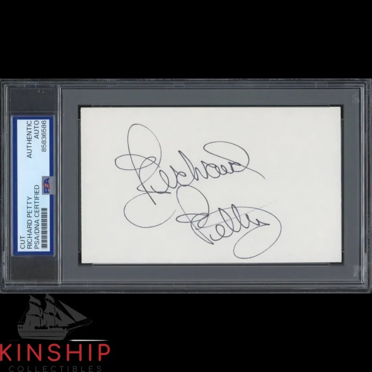 Richard Petty signed 3x5 Cut Index Card PSA DNA Slab NASCAR Auto C6431
